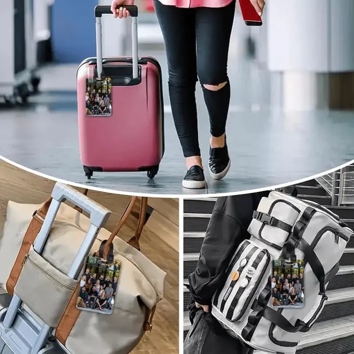 Étiquettes de bagage en cuir personnalisées