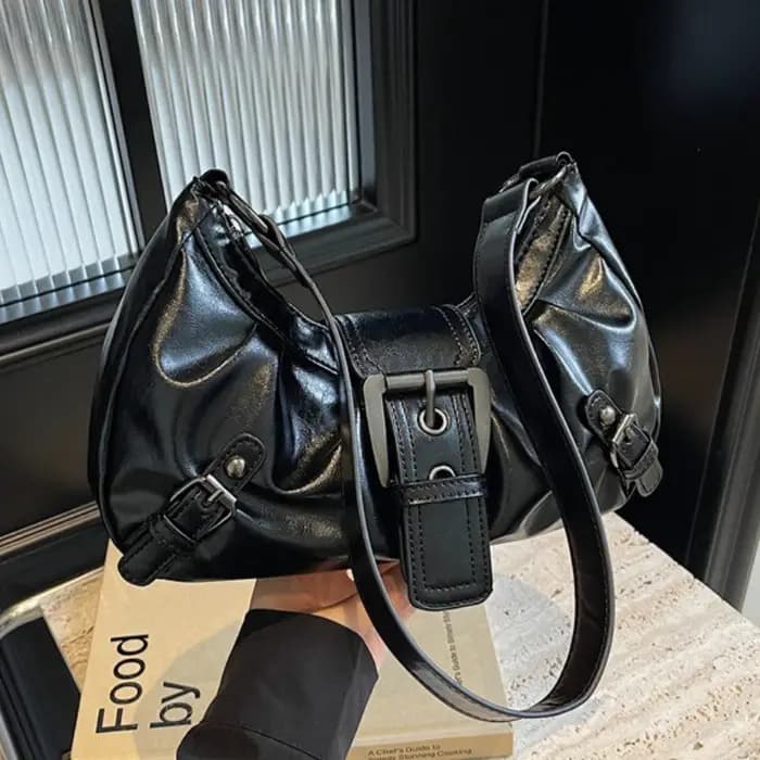 Y2K – sac à bandoulière Hobo plissé rétro pour femmes