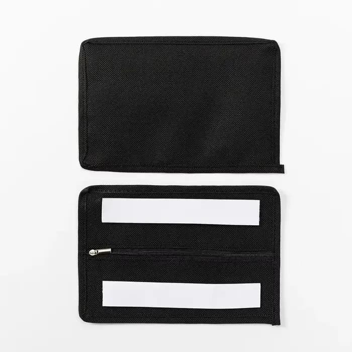 Sac de rangement dissimulé à fermeture éclair avec adhésif puissant, compartiment secret noir, fonction anti-regard indiscret, discret