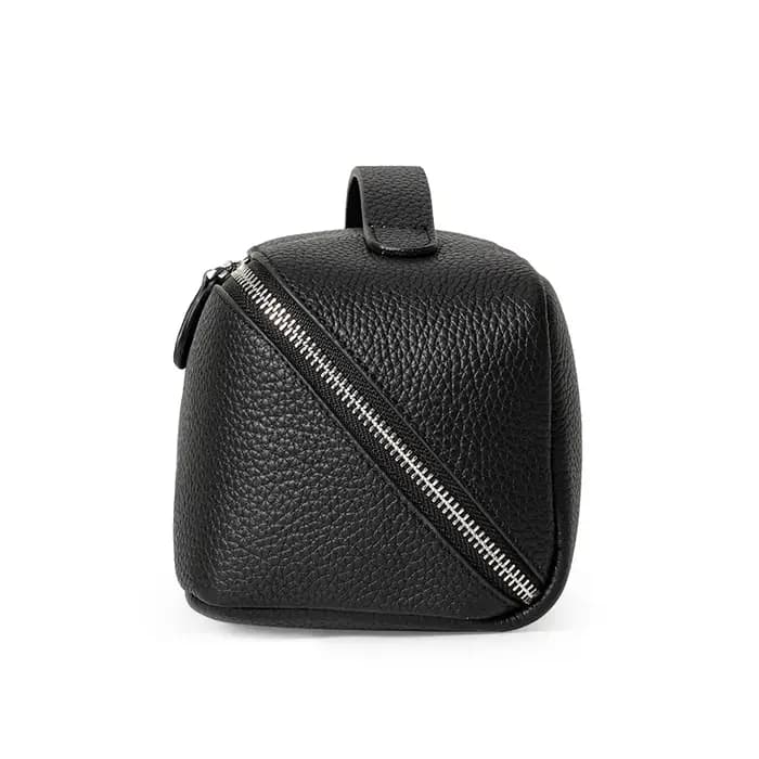 Aidrani - Nouvelle Trousse de Toilette en Cuir Véritable Style Simple pour Femme, Grande Capacité, Portable, Sac de Voyage et de Rangement, Trousse de Toilette à Main