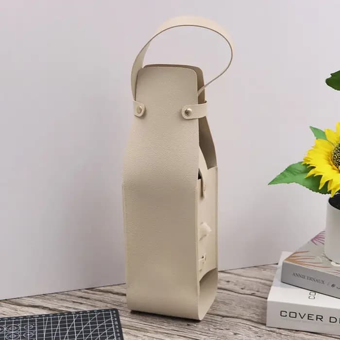 Sac cadeau à vin, fourre-tout à vin en cuir réutilisable