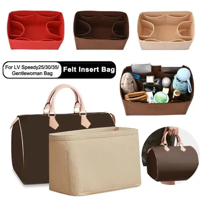 Nouveau organisateur de sac à main en feutre pour LV Speedy25/30/35/sac pour femme sac de rangement de grande capacité