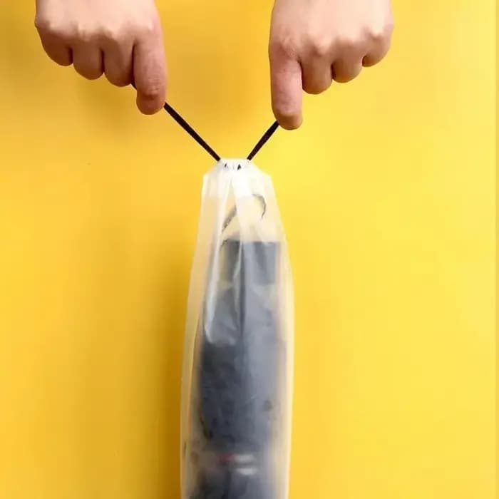 Sac de rangement de parapluie en plastique translucide