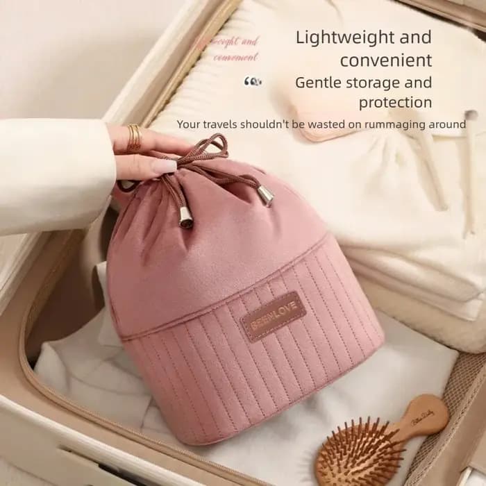 Grande trousse de toilette en velours