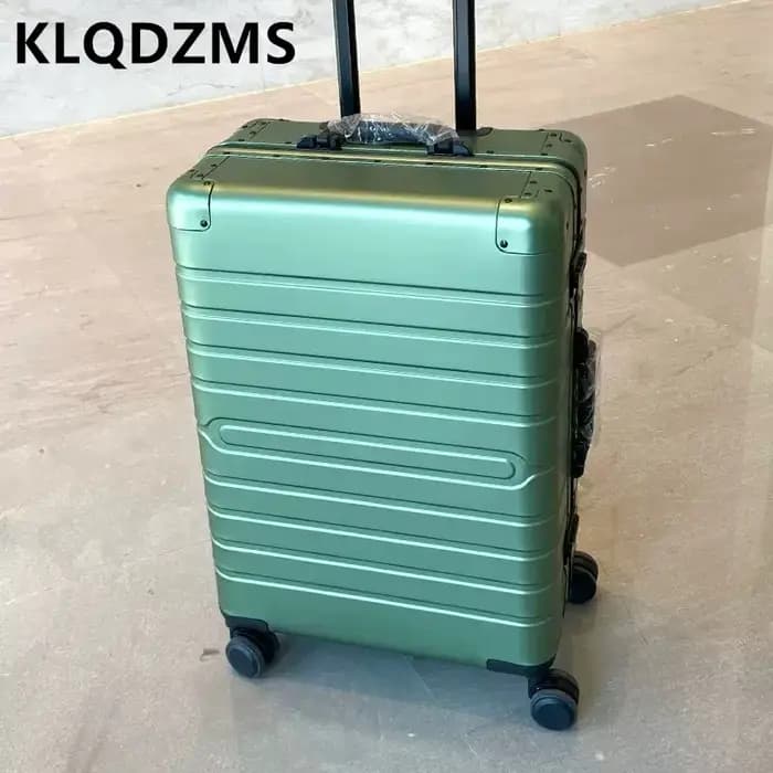 KLQDZMS Valise en alliage d'aluminium et de magnésium avec roues universelles, valise de mode pour f