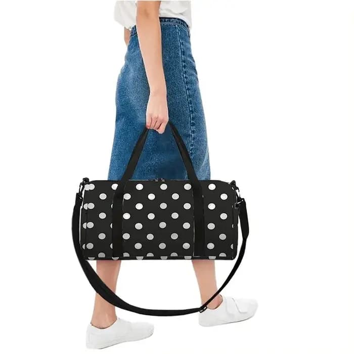 Sac de voyage grande capacité blanc et noir pour garçons et filles
