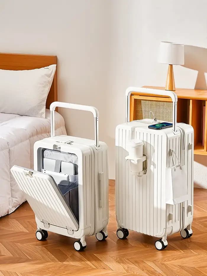 Valise de voyage multifonctionnelle avec porte-gobelet