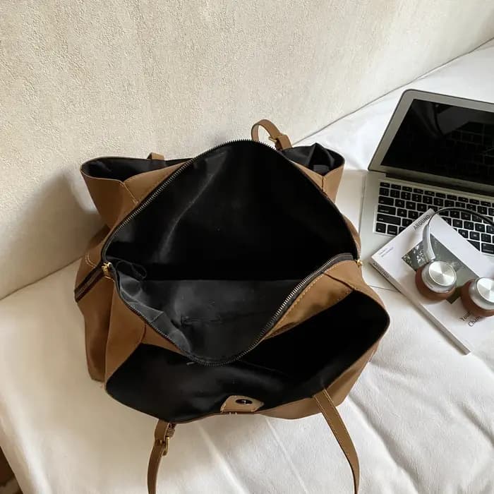 Sac à Main en cuir pour femmes mode automne hiver grand fourre-tout Boston Sac en daim souple mat dame Sac à