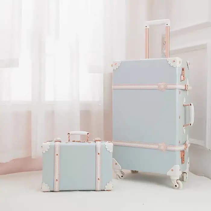 Valise de voyage de luxe vintage avec sac à main pour femme