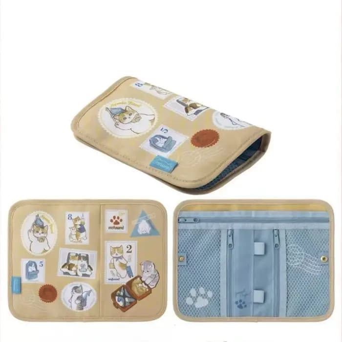 Sac de passeport de voyage imprimé de dessin animé, porte-carte d'identité, organisateur de billets