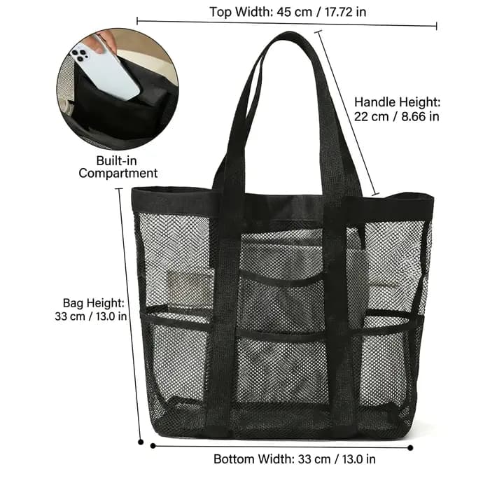 Nouveau sac de rangement pour jouets de plage grande capacité