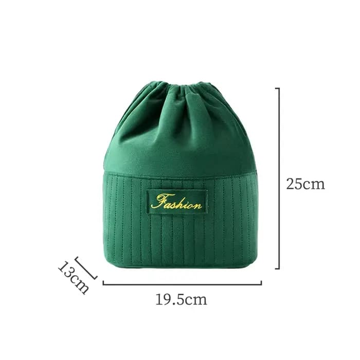 Nouvelle Trousse de Toilette de Voyage Grande Capacité en Velours avec Cordon de Serrage, Style Urba