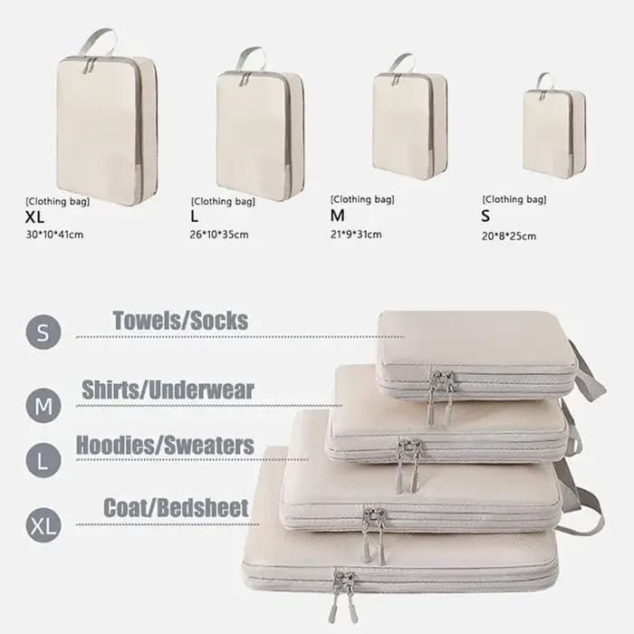 Sacs de compression portables pour voyage