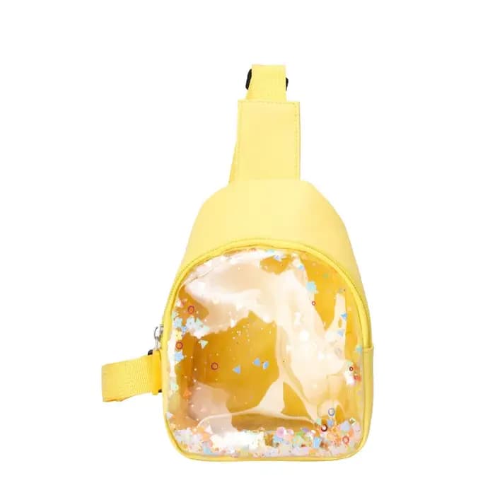 Sac à bandoulière à paillettes transparentes colorées pour bébés filles