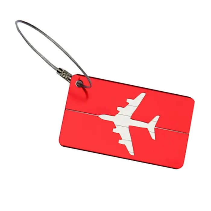 Étiquette de bagage de voyage en aluminium de qualité supérieure, identification de bagage durable a
