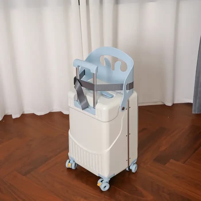 Enfant maman valise avec siège pour les enfants peuvent s'asseoir pour monter chariot bagages bébé voyage étui de