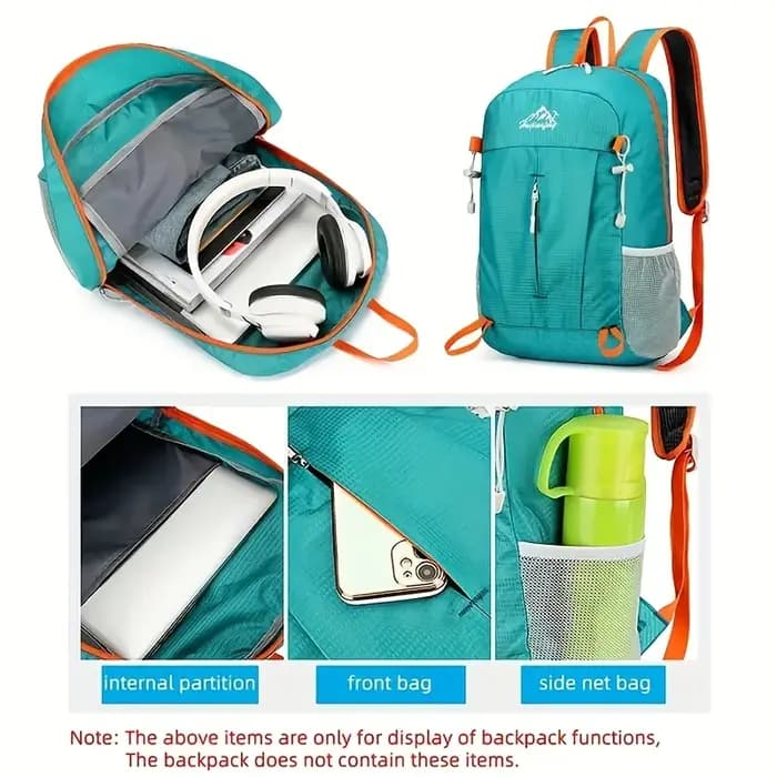 Sac de voyage d'extérieur grande capacité, pliable, imperméable, léger, portable, réglable, pour la randonnée et l'alpinisme