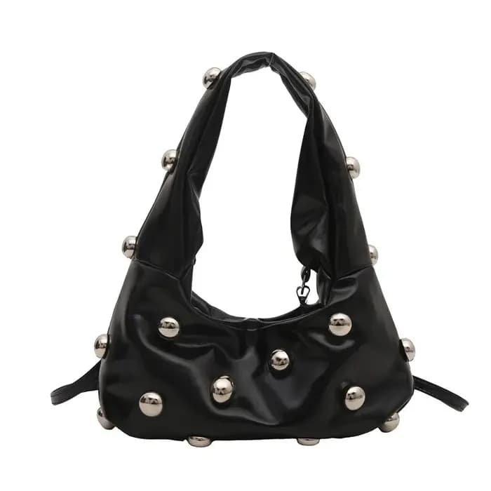 Sac à main Hobo clouté en cuir PU pour femme