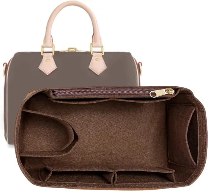 Insérer sac organisateur pour LV Speedy 20 25 30 35 rabat sac à main sac intérieur maquillage voyage