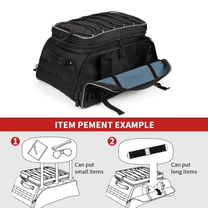 Sacs de selle pour moto, bagages de voyage, sac de coffre souple et pliable pour Touring Road King, Street Glide, Road Glide