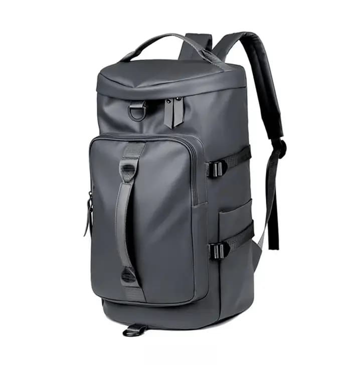 Sac à dos de sport et de voyage polyvalent en cuir PU pour hommes et femmes