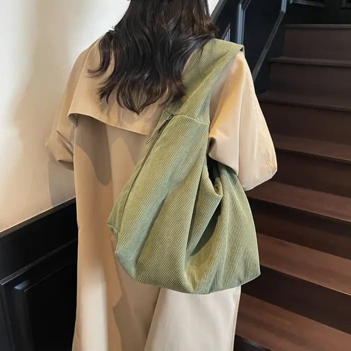 Sacs à bandoulière en velours côtelé vert armée pour femmes