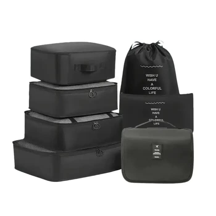 Ensemble de 7 sacs de rangement pliables pour vêtements de voyage, sacs de rangement portables pour