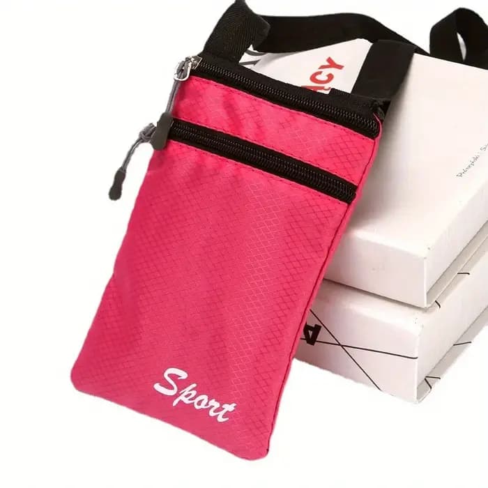 Sac de sport incliné pour téléphone – sac multifonctionnel avec sangle réglable en fibre de polyeste