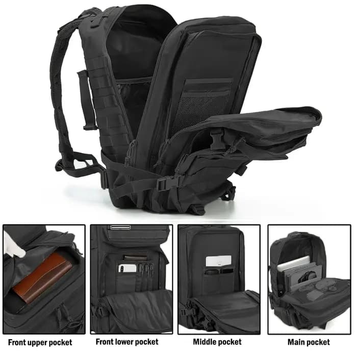 30/50L sacs à dos tactiques homme