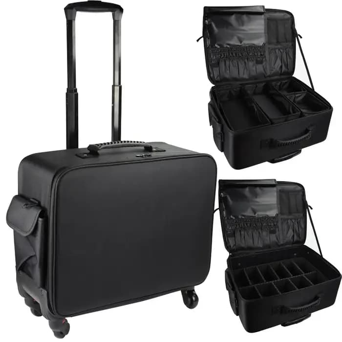Valise de Maquillage Professionnelle Designer avec Poignée Extensible