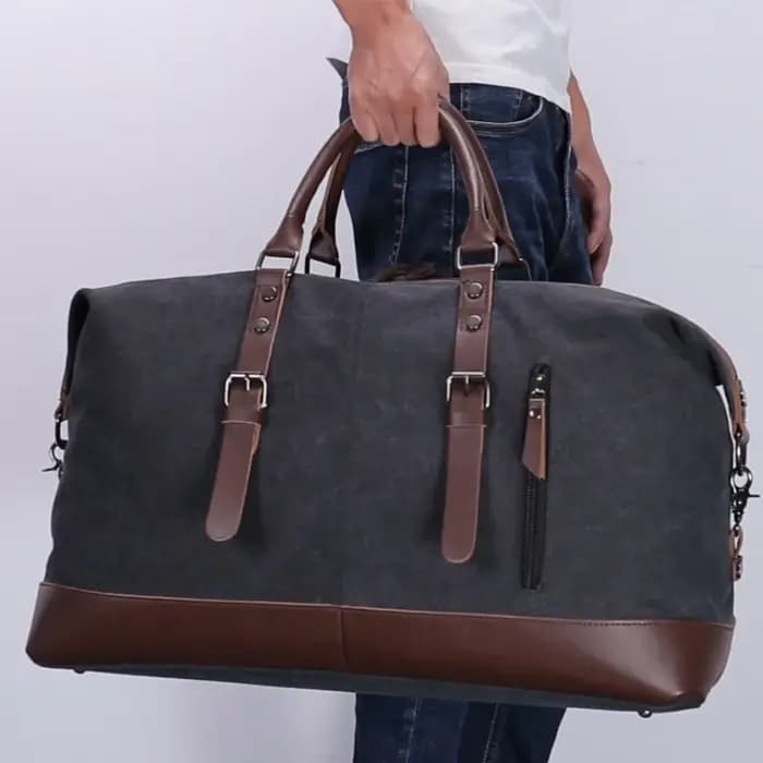 Sacs de voyage en toile et cuir pour hommes