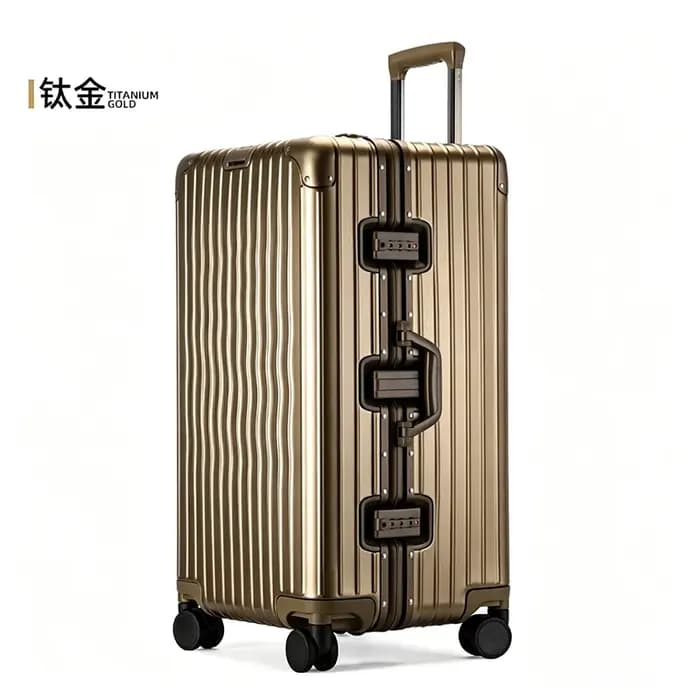 Valise KO-KU 100% en aluminium, valise en métal épaissi 3:7, bagage de grande capacité de 22 à 32 pouces, porte-bagages de 20 pouces, serrure douanière TSA