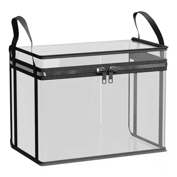Sac de rangement transparent pour jouets avec poignées, grande capacité, sac organisateur imperméabl