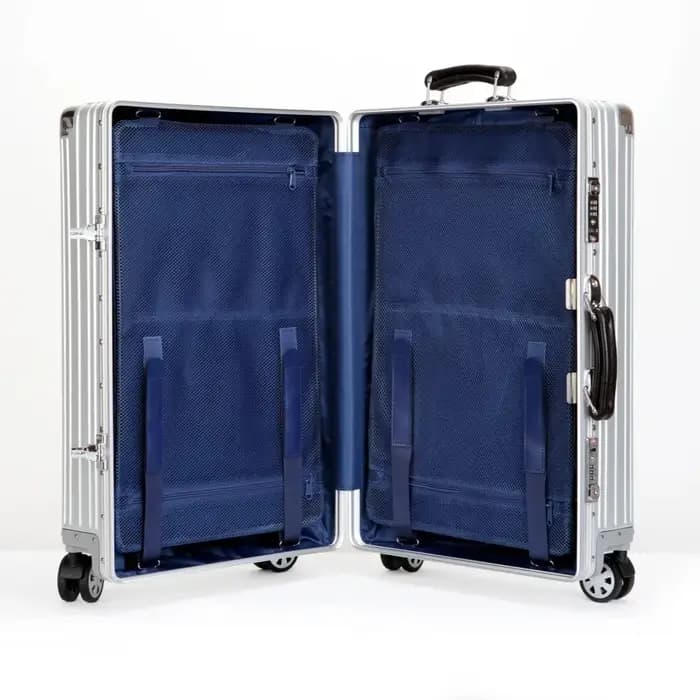 Valise rétro en alliage d'aluminium et de magnésium, bagage roulant de haute qualité, boîtier de cha