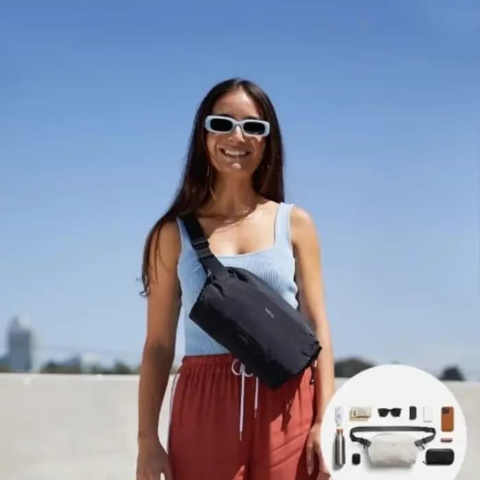 Sac de poitrine de voyage Lite Sling 7L, sac bandoulière compact et décontracté à fermeture magnétiq