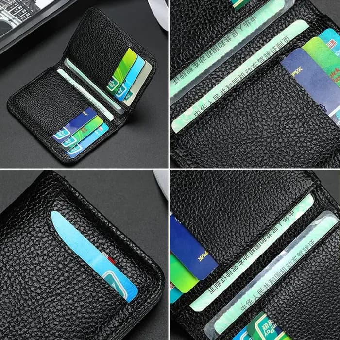 Portefeuille souple Super mince Portable en cuir PU