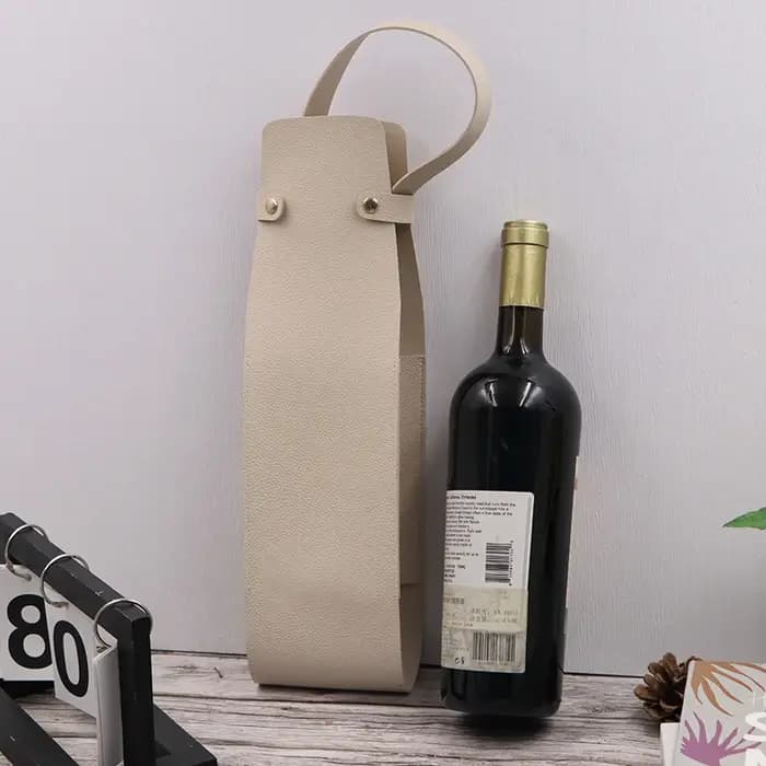 Sac cadeau à vin, fourre-tout à vin en cuir réutilisable