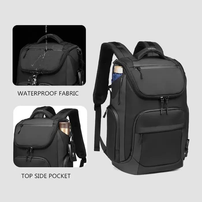 OZUKO 46x17x30 cabine Mochila grande capacité sacs à dos étanches 15.6 sac à dos pour ordinateur portable voyage affaires homme sac USB mode