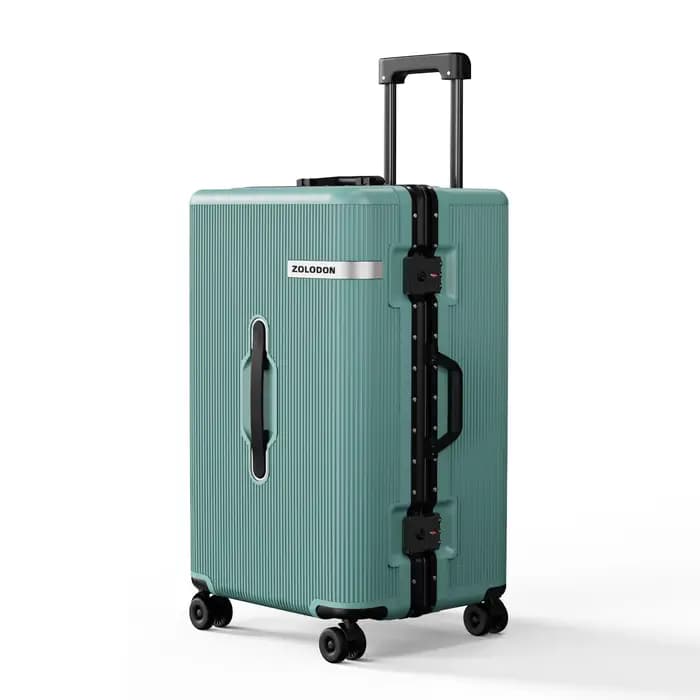 Valise de voyage de luxe à cadre en aluminium, grande capacité, robuste et durable, avec serrure à combinaison, tendance transfrontalière, à roulettes