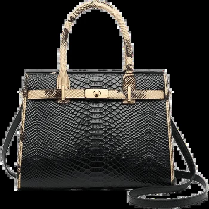 ZOOLER marque chaude 100% en cuir véritable sac à bandoulière unique femmes d'affaires noir motif Animal sacs à main haut de gamme fourre-tout # YC350