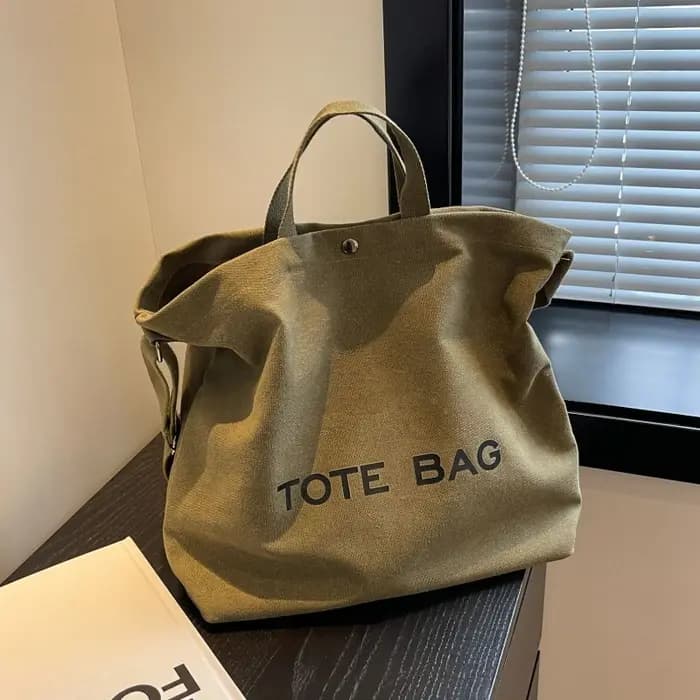 Sac fourre-tout rétro en toile épaisse