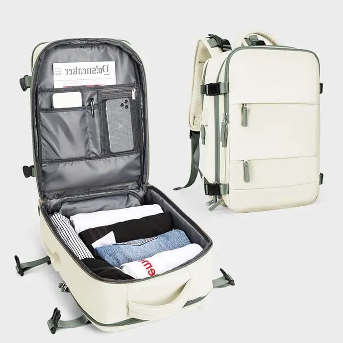 Grand sac à dos de voyage pour hommes, sac à dos étanche pour ordinateur portable approuvé par le vo