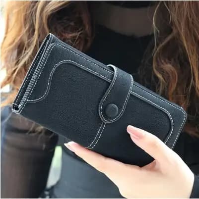 Portefeuilles longs en Nubuck pour femmes, pochette à loquet, sacs à main multifonctionnels de styli