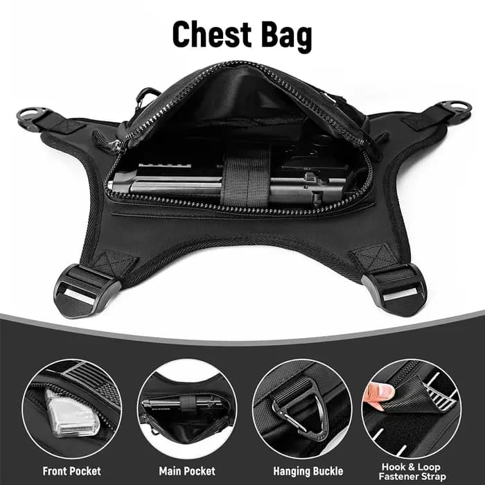 Sac de gilet de course tactique avec étui pour pistolet