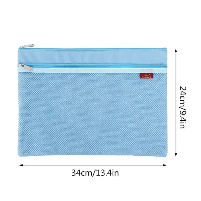 Portefeuille à fermeture éclair pour documents, sac à documents, dossier, stockage de documents, gril Oxford, accessoires d'évaluation universels, A4, 1PC