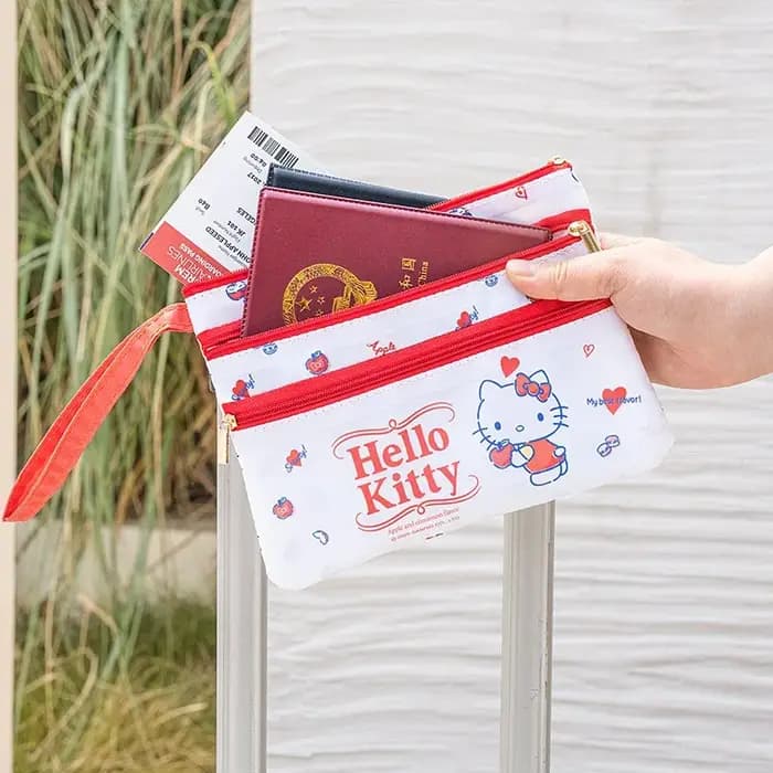 Sac de rangement pour documents de voyage avec plusieurs compartiments pour une organisation pratique des cartes