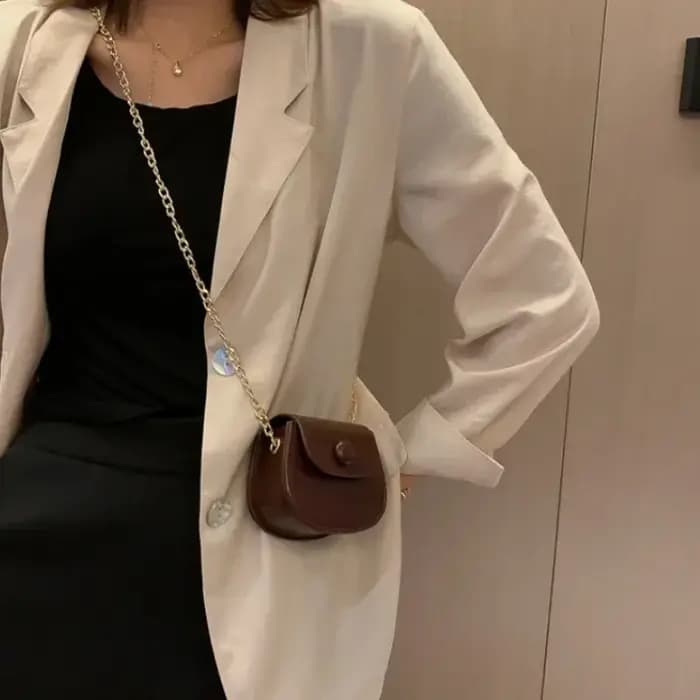 Nouveau Mini sac à bandoulière pour femmes mode couleur unie chaîne sac