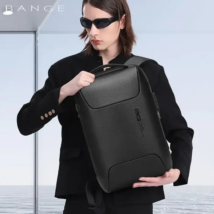 BANGE sac à dos d'affaires pour hommes adapté 15.6 pouces sac à dos pour ordinateur portable multifonctionnel Anti-vol sac à dos sacs étanches USB charge