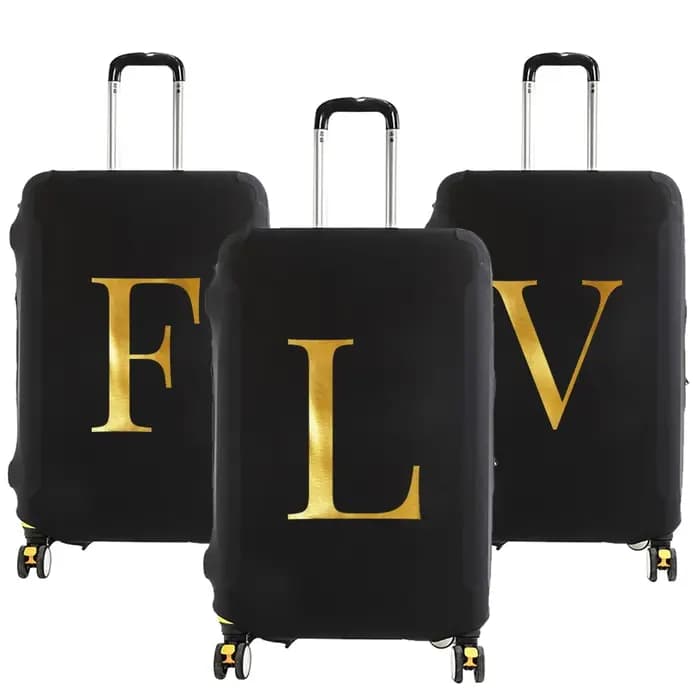Valise à bagages housse de protection lettre nom motif accessoires de voyage élastique