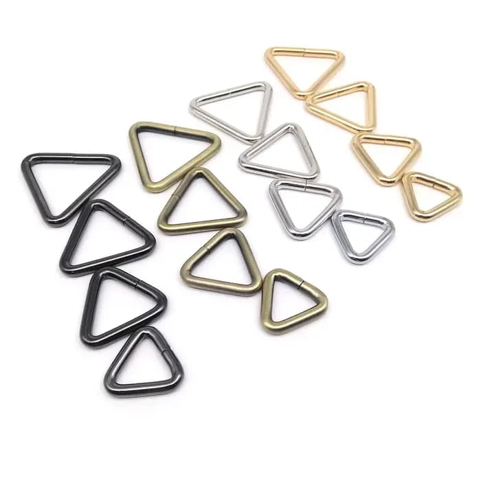 5 pièces fer haute qualité 20mm 25mm 32mm 38mm sac à main en cuir sac sangle ceinture chien collier chaîne Web O Dee Triangle anneau boucle fermoir